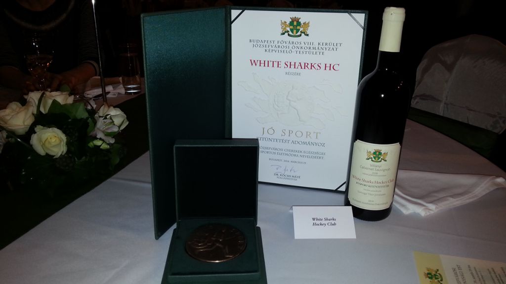 White Sharks HC kitüntetés